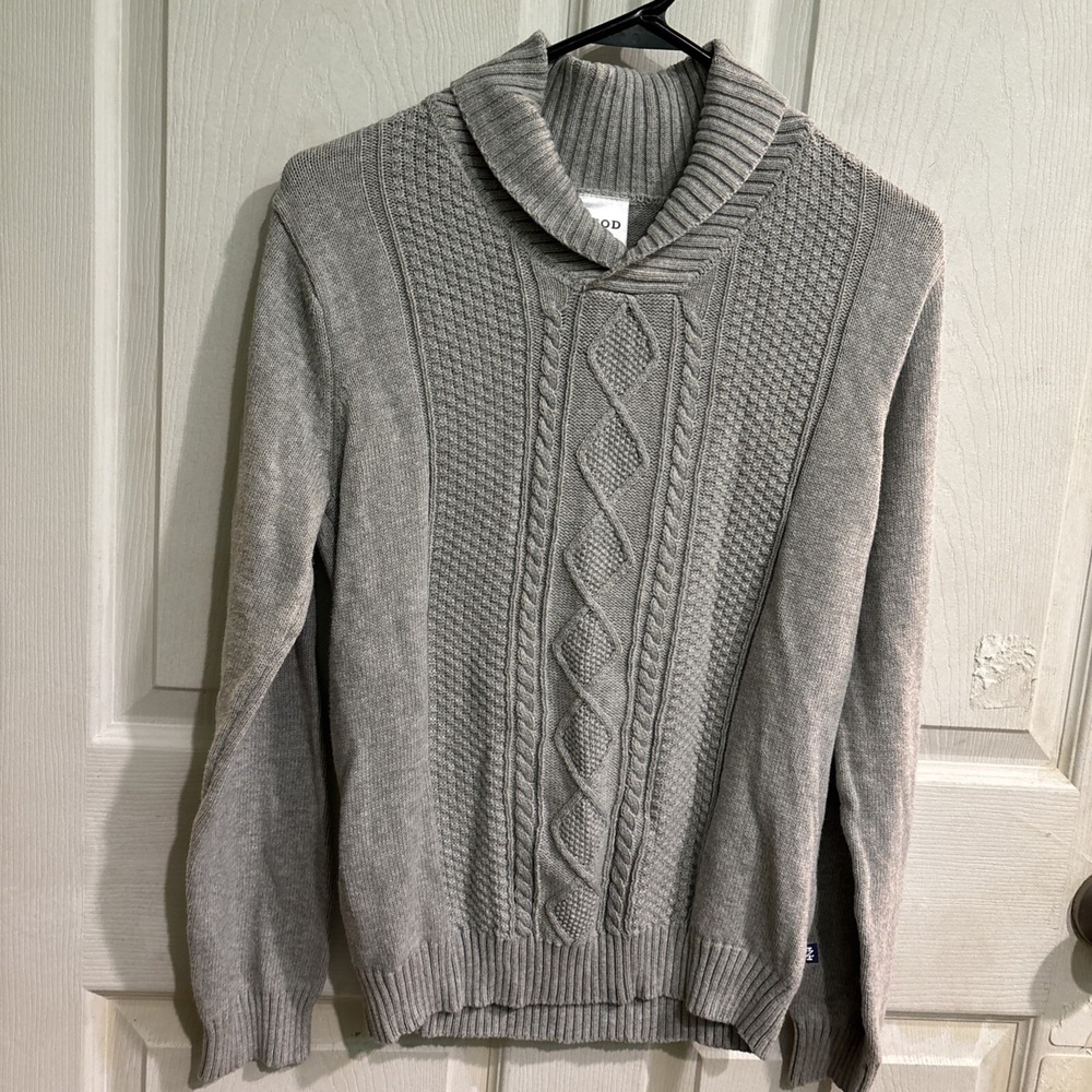 Girls Izod Cable Knit Cowl Neck Sweater Tan Large 14/16